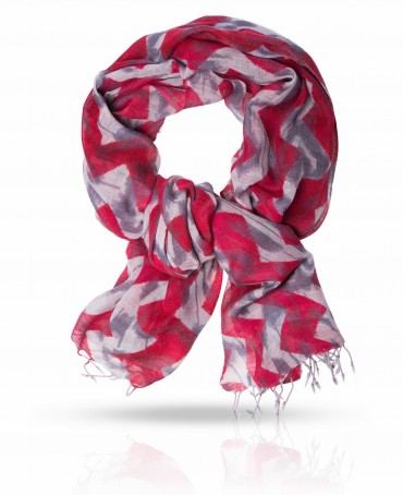 Палантин Унисекс ZW-IKKAT/RED.GREY